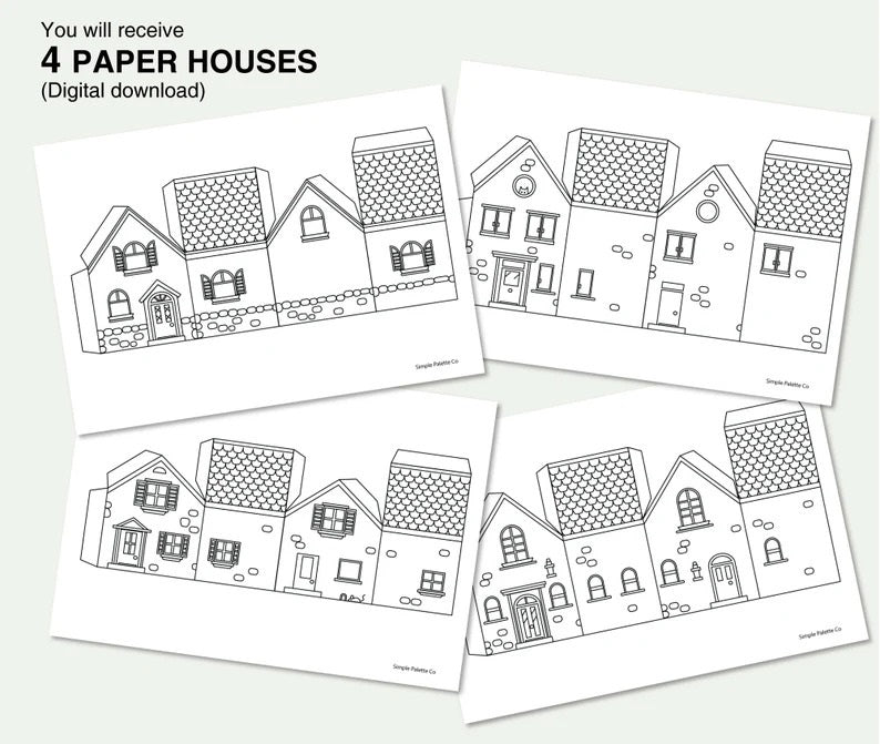House Paper Craft - PoppyPrintsCrafterz